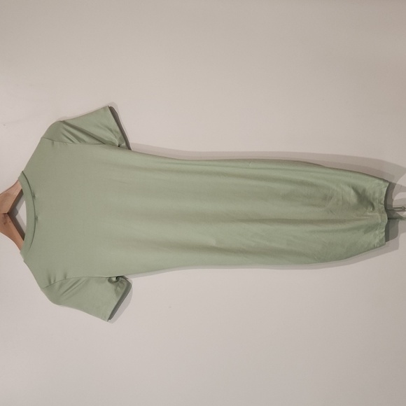 Pretty Garbage Ruched Short Sleeve Mini Dress Sage Bodycon Women Size S - Picture 6 of 6